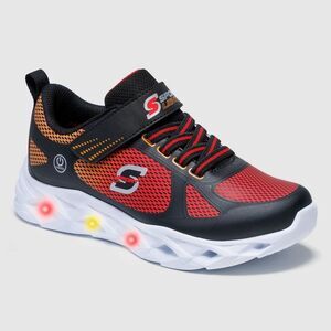 Skechers Kids Light-Up Slippers - Red and Black